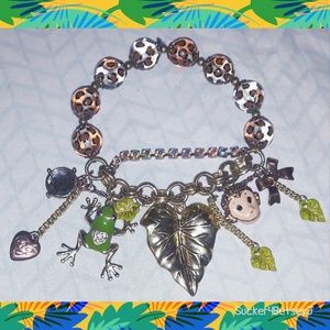 Betsey Johnson stretchy charm bracelet